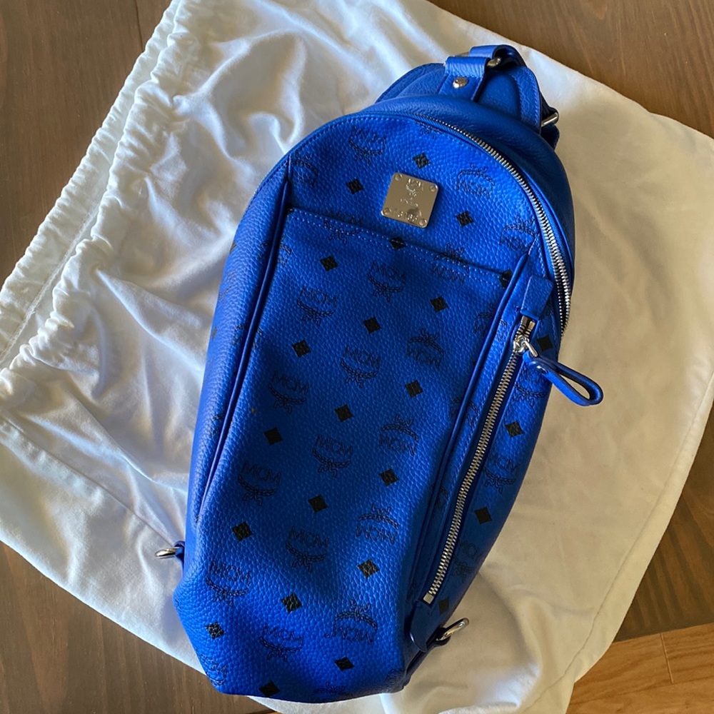 MCM blue crossbody bag